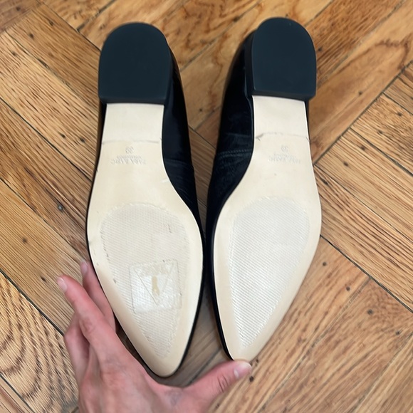 NEW ZARA WOMENS Black pointed ballerina flats, EU 39/ US 8 - Picture 4 of 4